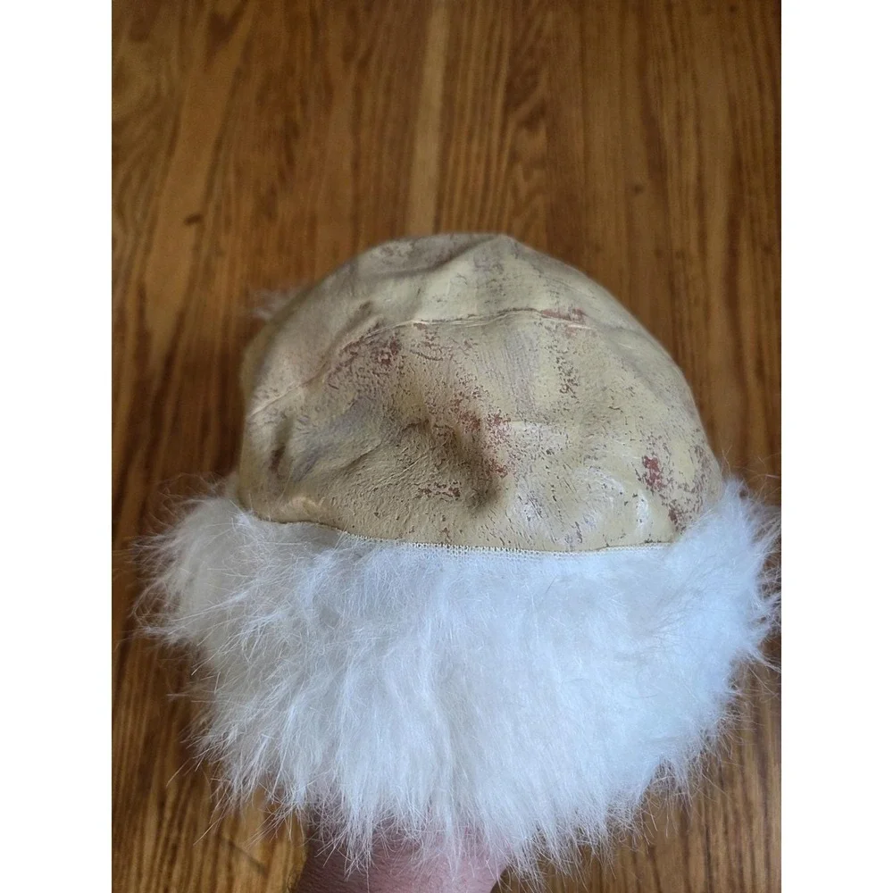 Vintage Vinyl BALDY old Man Halloween Mask With Bald White Hair